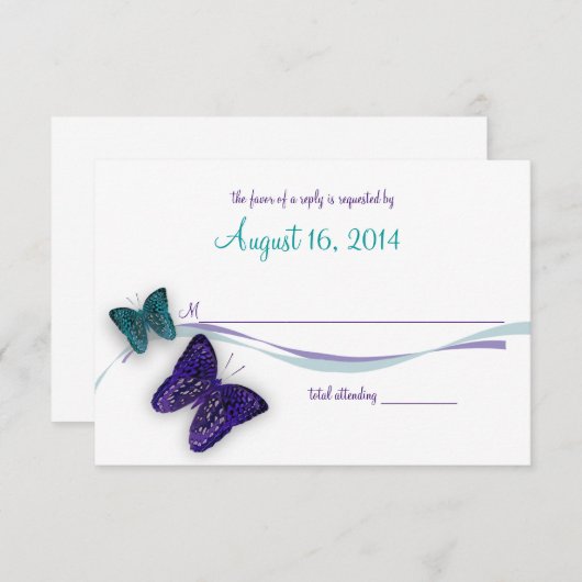 Papillons et réponse au ruban (Devant / Derrière)