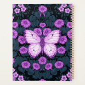 Papillons et symétrie des fleurs, violet et bleu (Dos)