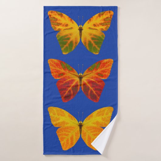 Papillons feuille Aspen (Serviette de bain)