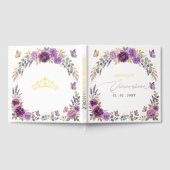 Papillons Fleuris Or Violet Quinceañera (Complet)