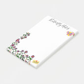 Papillons Fleuris Post-it Notes (Incliné)