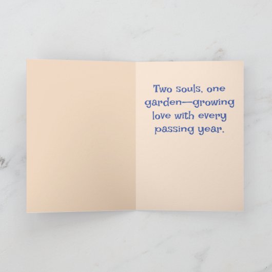 Papillons Fleurs Bonne Carte de voeux Anniversaire (Intérieur)