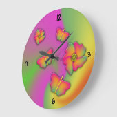 Papillons & Fleurs Grande horloge (Angle)
