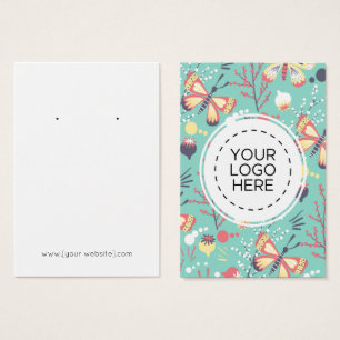 Papillons Fleurs Motif de l'oreille Carte d'affich
