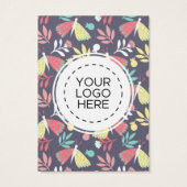 Papillons Fleurs Motif de l'oreille Carte d'affich (Dos)