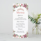 Papillons floraux Quinceañera Menu (Debout devant)
