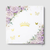 Papillons floraux violets Lilac doux 16 15 Photo (Verso)