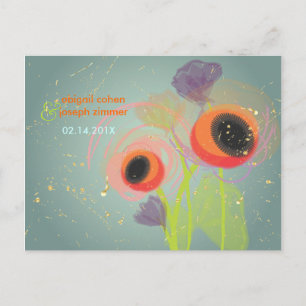 Papillons Grunge Orange, Invitations