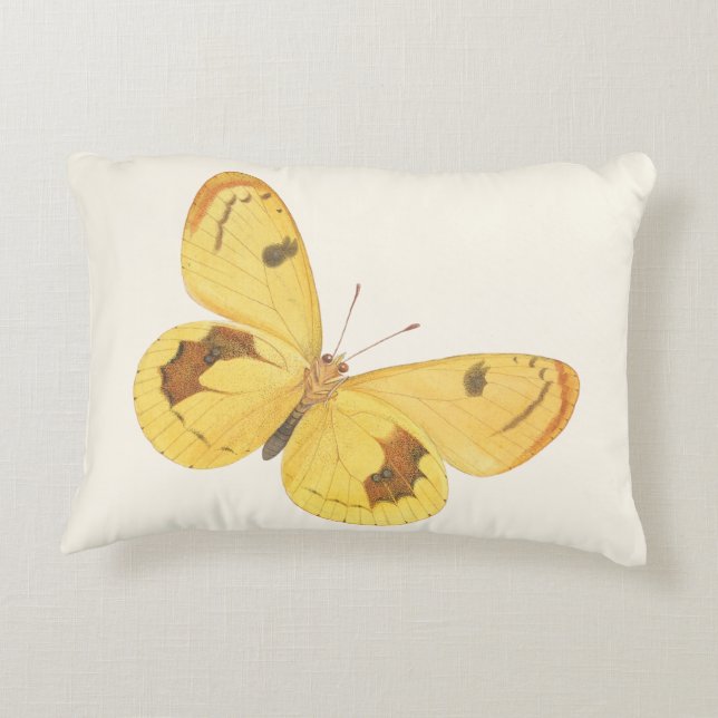 Papillons jaunes - coussin d'accent (Dos)