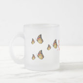 Papillons jaunes Mug en verre (Gauche)