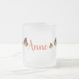 Papillons jaunes Mug en verre