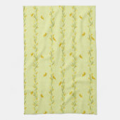 Papillons jaunes sur Vines Serviette de cuisine (Vertical)