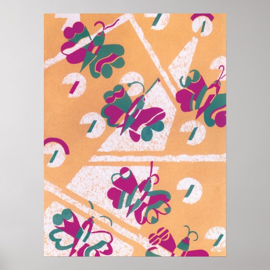 Papillons Jazz Pochoir Art Déco vintage (Devant)