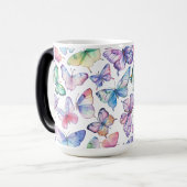 Papillons Magie Couleur Changement de Mug (Devant gauche)