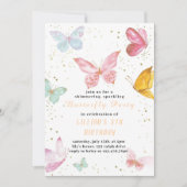 Papillons magiques Invitation anniversaire 2025 (Devant)