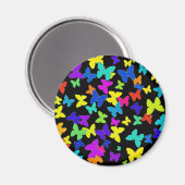 Papillons - Magnet noir (Recto/Verso)