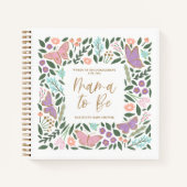 Papillons Mama à être un livre d'invité Baby showe (Devant)