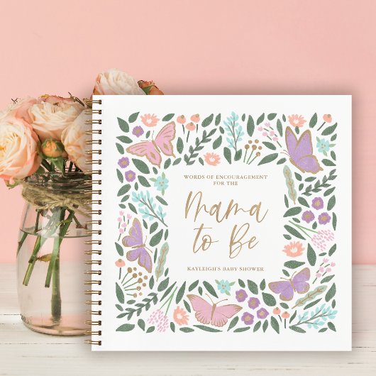 Papillons Mama à être un livre d'invité Baby showe