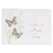 Papillons mariage marié et marié sac cadeau (Dos)