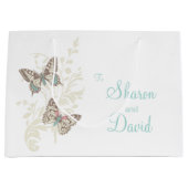 Papillons mariage marié et marié sac cadeau (Devant)