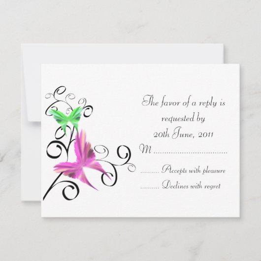 Papillons mariages RSVP (Devant)