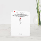 Papillons mignons et colorés Carte de voeux (Dos)