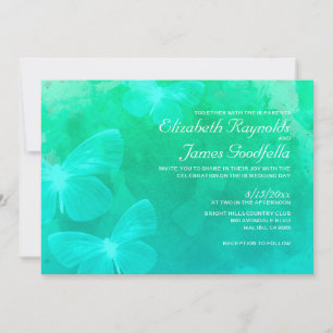Papillons modernes épousant des invitations