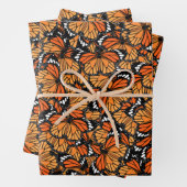 Papillons Monarch Envelopper le jeu de feuilles de (En situation)