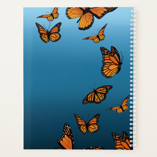 Papillons Monarque Blue Ombre (Dos)