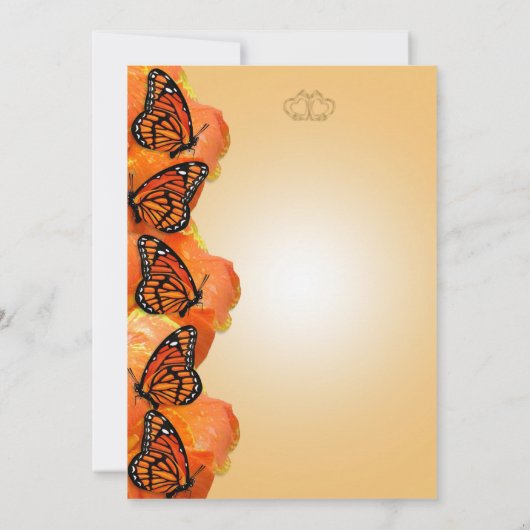 Papillons Monarque Invitation (Dos)