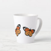 Papillons Monarque Latte Mug (Angle droit)