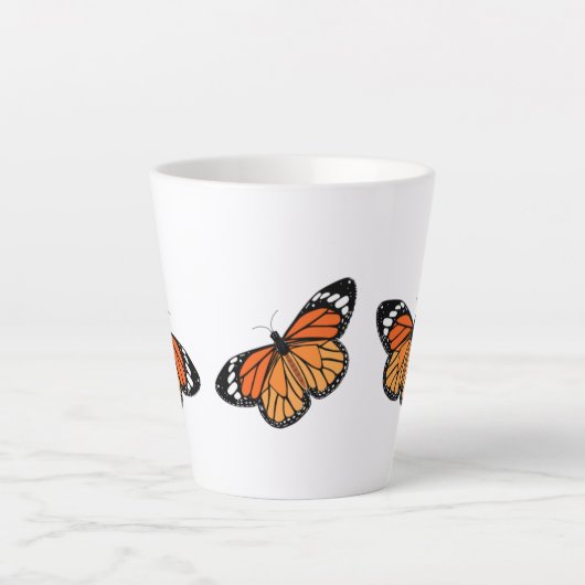 Papillons Monarque Latte Mug (Devant)