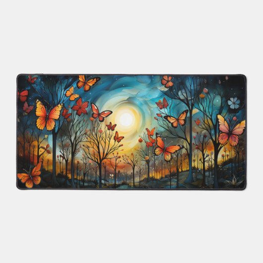 Papillons Monarques Dans Les Arbres (Recto)