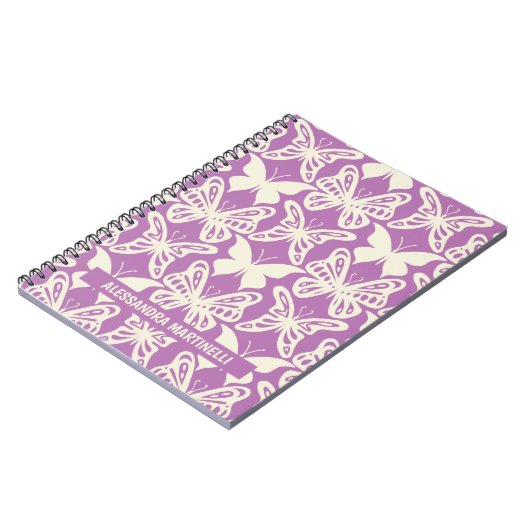 Papillons naturels sur Carnet pourpre (Côté gauche)