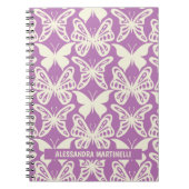 Papillons naturels sur Carnet pourpre (Devant)