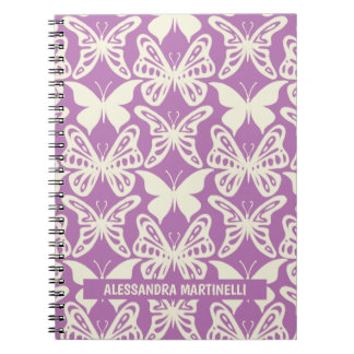 Papillons naturels sur Carnet pourpre