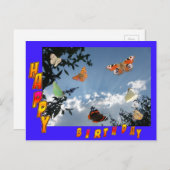 Papillons Néerlandais Bleu Bonne Carte postale Ann (Devant / Derrière)