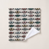 Papillons neutres modernes Motif de jardin (Gant de toilette)