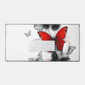 Papillons noirs et rouges volants (Clavier et souris)