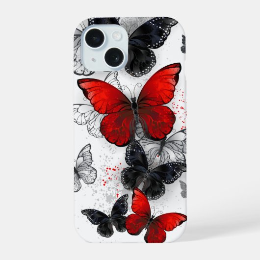 Papillons noirs et rouges volants (Verso)