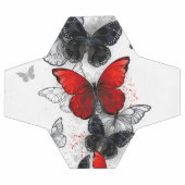 Papillons noirs et rouges volants (Plat)