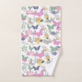 Papillons Pastel Coloré Ensemble de serviettes de (Serviette à main)
