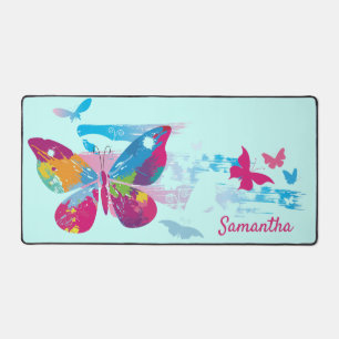 Papillons Patchwork Design Desk Mat