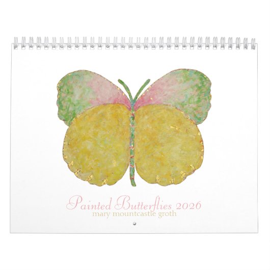 Papillons peints Calendrier 2026 (Protection)