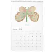 Papillons peints Calendrier vertical 2025 (Jan 2026)