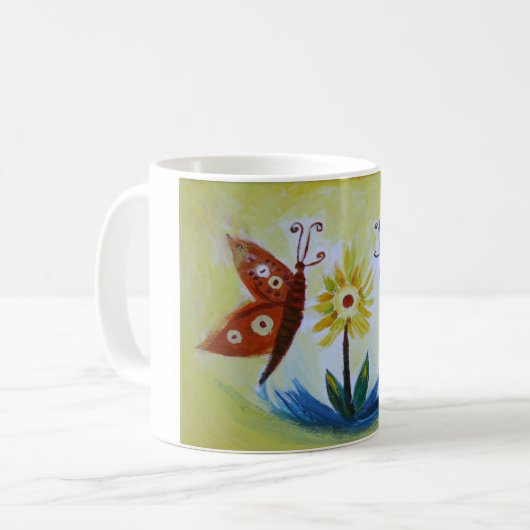 Papillons Peinture 325 ml Mug blanc classique (Devant gauche)