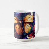 Papillons Peinture à l'huile Style design14 Mug de (Devant droit)