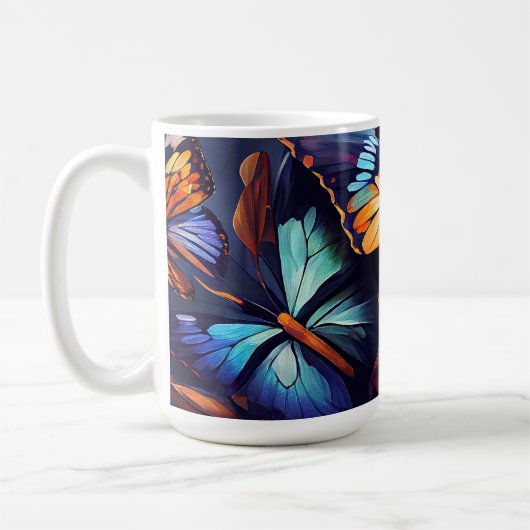 Papillons Peinture à l'huile Style design14 Mug de (Gauche)