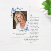 Papillons Photo Carte de prière commémorative (Bureau)