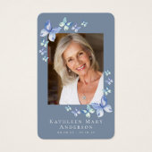 Papillons Photo Funeral Memorial Prayer Card (Devant)